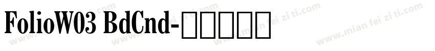 FolioW03 BdCnd字体转换